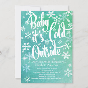 Baby It's Cold Outside Neutral Winter Baby Shower Invitation