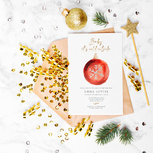 Baby It's Cold Outside Ornament Winter Baby Shower Invitation