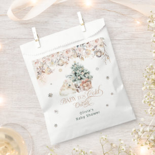 Baby it's Cold Outside Polar Bear Baby Shower Favour Bag