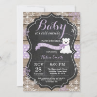 Baby its Cold Outside Polar Bear Girl Baby Shower