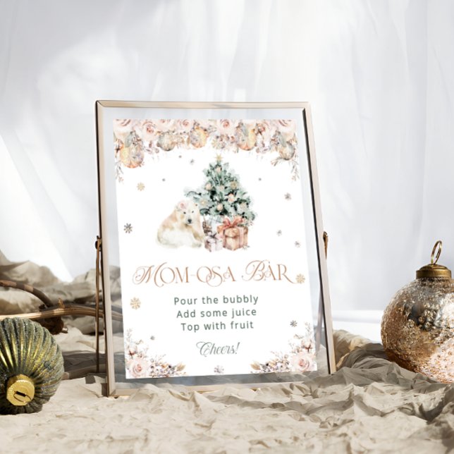 Baby it's Cold Outside Polar Bear Mum-osa Bar Poster (Creator Uploaded)