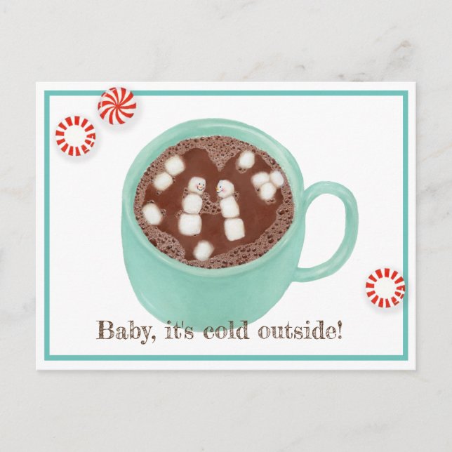 "Baby, it's cold outside!" Postcard (Front)