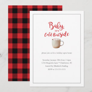 Baby It's Cold Outside Red Holiday Party Invitation