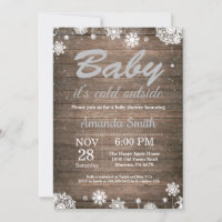 Baby its Cold Outside Rustic Winter Baby Shower
