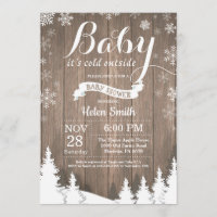 Baby its Cold Outside Rustic Winter Baby Shower