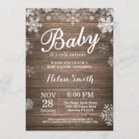 Baby its Cold Outside Rustic Winter Baby Shower