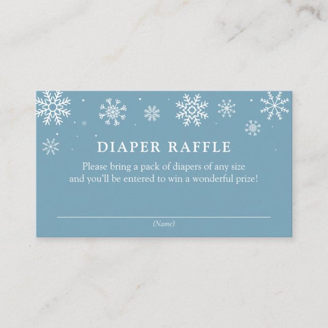 Baby it's Cold Outside Shower Diaper Raffle Ticket Enclosure Card (Front)