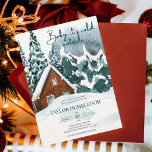 Baby it's cold outside Shower Winter Christmas Invitation<br><div class="desc">Baby, it's cold outside! We know you're going to have a baby shower or holiday party at some point in the next few months, and we think we have just the thing for you. This winter-themed baby shower invitation features a snowflake design on a white background with a watercolor design...</div>