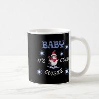 Baby Its Cold Outside Skiing Penguin T Shirt