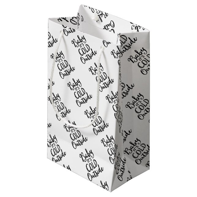 Baby it's Cold Outside Small Gift Bag (Front Angled)