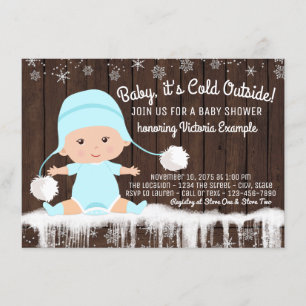 Baby its Cold Outside Snowflake Baby Shower Invite