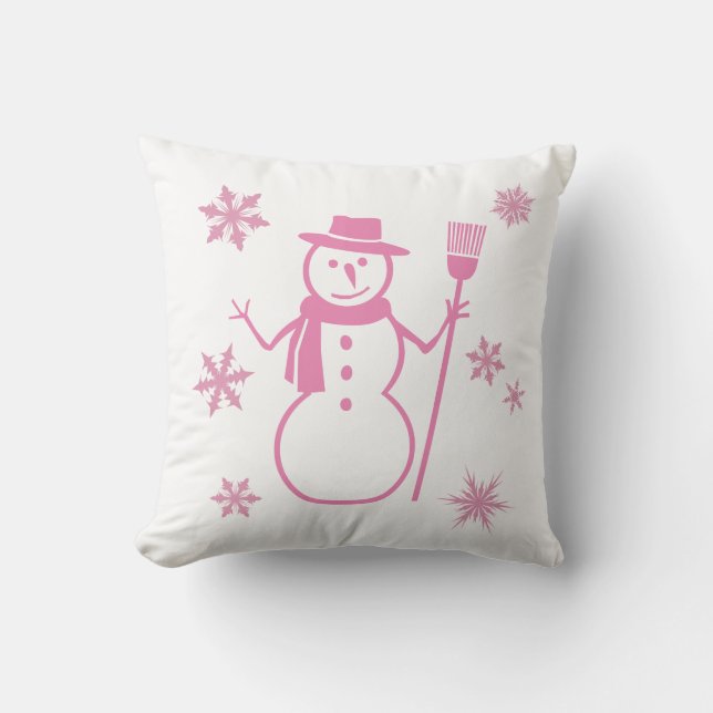 Baby it's Cold Outside Snowman Pillow (Front)