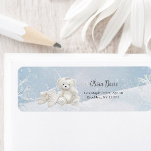 Baby, It's Cold Outside Teddy Bear Return Address  Label