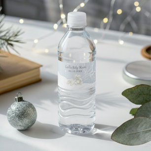 Baby, It's Cold Outside Teddy Bear Wonderland  Water Bottle Label