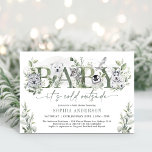 Baby Its Cold Outside Winter Animals Baby Shower Invitation<br><div class="desc">Baby It's Cold Outside! Invite your guests with this elegant boho winter baby shower invitation featuring arctic animals (polar bear, penguin, seal, husky, baby reindeer, snow leopard) and watercolor greenery in soft muted sage green and white. Personalise the invite with your details and if you want to further re-arrange the...</div>