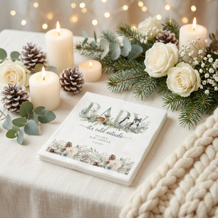 Baby Its Cold Outside Winter Animals Baby Shower Napkin