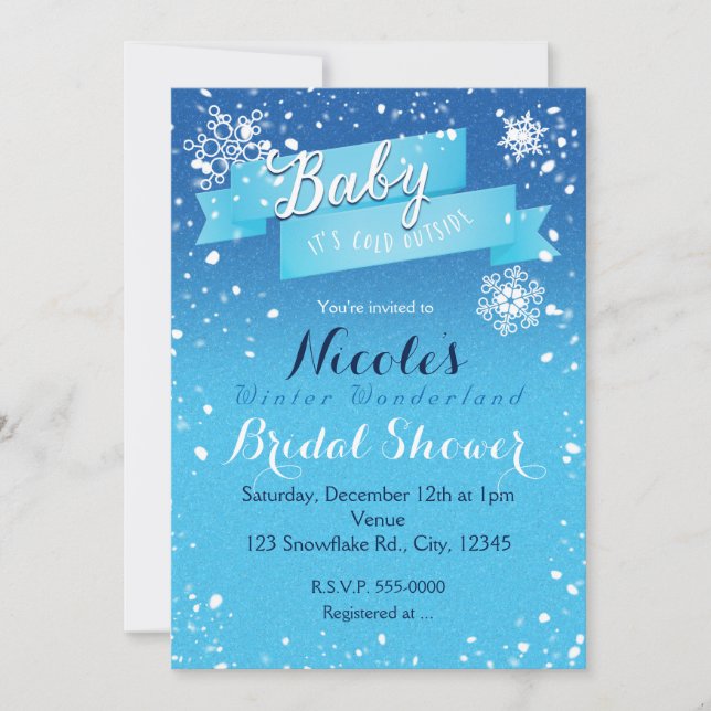 BABY IT'S COLD OUTSIDE Winter ANY EVENT Invitation (Front)