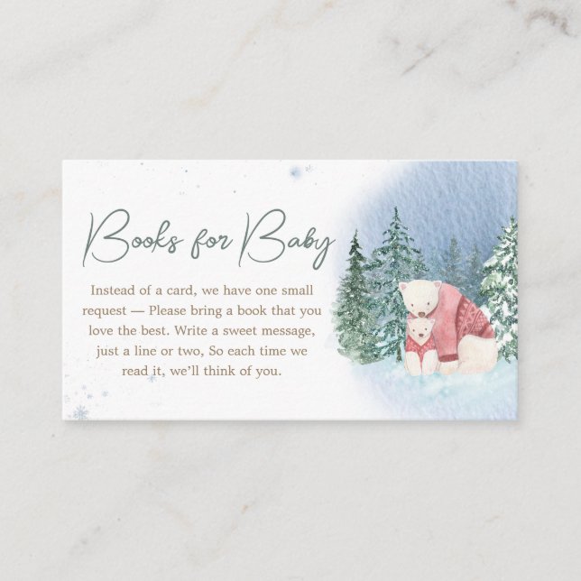 Baby It's Cold Outside Winter Baby Books for Baby Enclosure Card (Front)