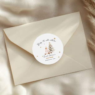 Baby it's cold outside Winter Baby Shower Classic Round Sticker