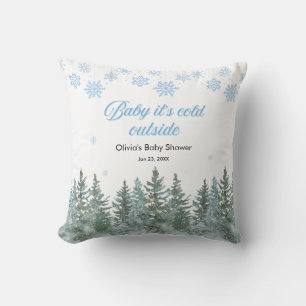 Baby It's Cold Outside Winter Baby Shower Cushion