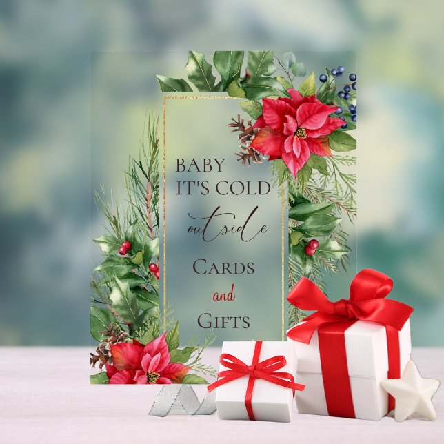 Baby Its Cold Outside Winter Baby Shower Favour Acrylic Sign (Creator Uploaded)