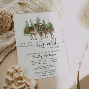 Baby It's Cold Outside Winter Baby Shower Invitati Invitation