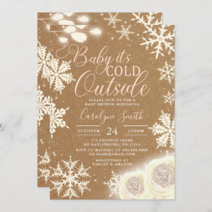Baby It's Cold Outside Winter Baby Shower Invitati Invitation