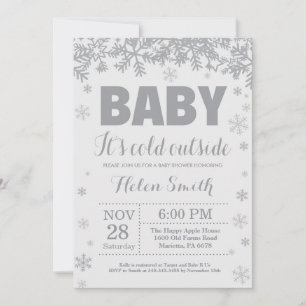 Baby its Cold Outside Winter Baby Shower Invitatio Invitation