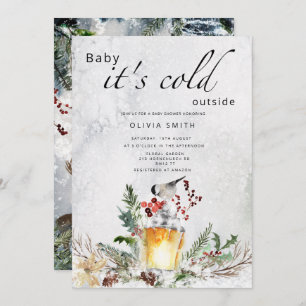 Baby it's cold outside winter baby shower  invitation
