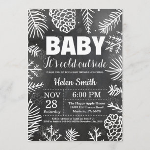 Baby its Cold Outside Winter Baby Shower Invitation