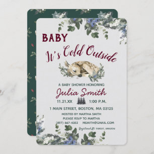 Baby It's Cold Outside Winter Baby Shower Invitation