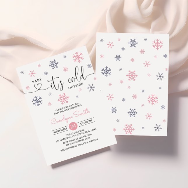 Baby it's cold outside Winter Baby shower Invitation (Creator Uploaded)