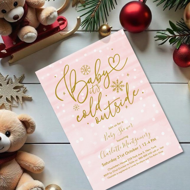 Baby It's Cold Outside Winter Baby Shower Invitation (Creator Uploaded)