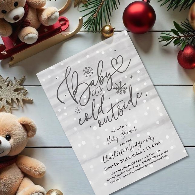 Baby It's Cold Outside Winter Baby Shower Invitation (Creator Uploaded)