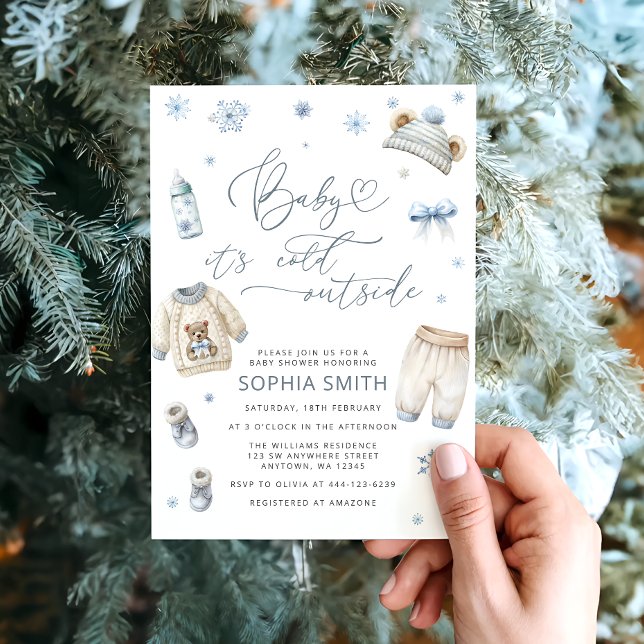 Baby it's Cold Outside Winter Baby Shower Invitation (Creator Uploaded)