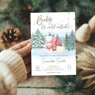 Baby It's Cold Outside Winter Baby Shower Invitation