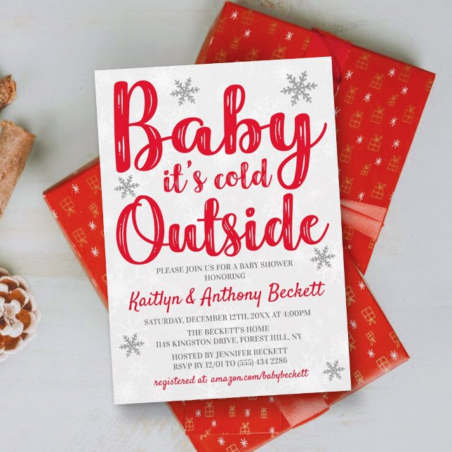 Baby It's Cold Outside Winter Baby Shower Invitation (Creator Uploaded)