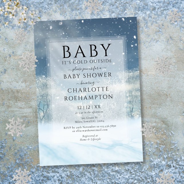 Baby Its Cold Outside Winter Baby Shower Invitation (Baby Its Cold Outside Winter Baby Shower Invitation)