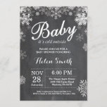 Baby its Cold Outside Winter Baby Shower Invitation<br><div class="desc">Baby its Cold Outside Winter Baby Shower invitation.  White Snowflake. Boy or Girl Baby Shower Invitation. Winter Holiday Baby Shower Invite. Chalkboard Background. For further customisation,  please click the "Customise it" button and use our design tool to modify this template.</div>