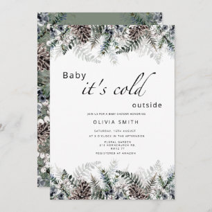 Baby it's cold outside winter baby shower invitation