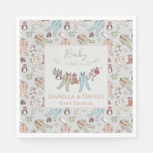 Baby Its Cold Outside Winter Baby Shower Napkin