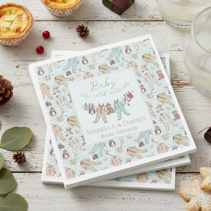 Baby Its Cold Outside Winter Baby Shower Napkin