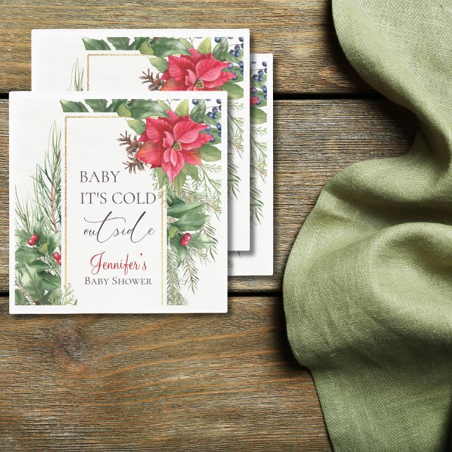 Baby Its Cold Outside Winter Baby Shower  Napkin (Creator Uploaded)