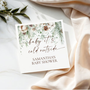 Baby It's Cold Outside Winter Baby Shower Napkin