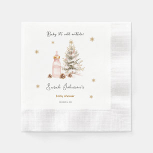 Baby it's cold outside Winter Baby Shower Napkin