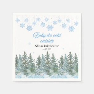 Baby It's Cold Outside Winter Baby Shower Napkin