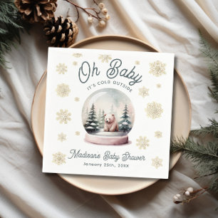 Baby It's Cold Outside Winter Baby Shower Paper Napkin