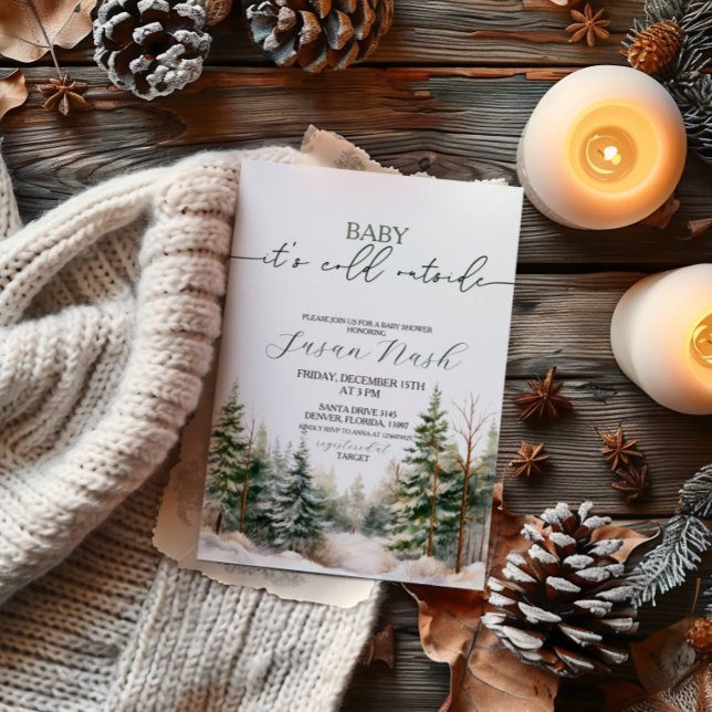 Baby Its Cold Outside Winter Baby Shower Party Invitation (Creator Uploaded)