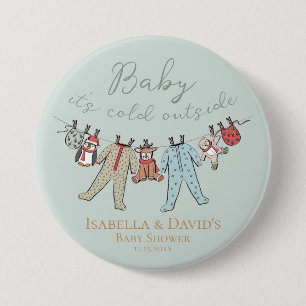 Baby Its Cold Outside Winter Baby Shower Pin