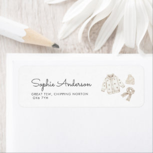 Baby It's Cold Outside Winter Baby Shower Return Address Label